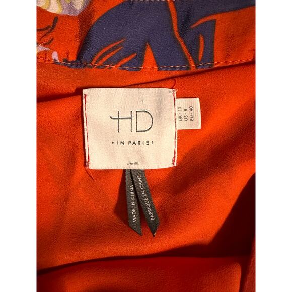 Anthropologie HD in Paris Paso Robles Silk Floral Maxi Skirt Size 8 - Picture 8 of 10